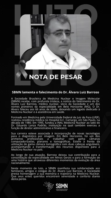 SBMN lamenta o falecimento do Dr. Álvaro Luiz Barroso